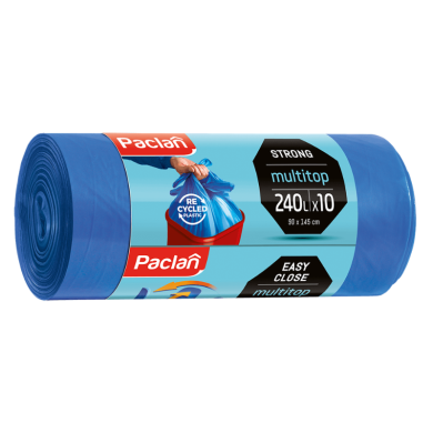 Worki na śmieci 240L MULTITOP PACLAN 10 szt. niebieskie