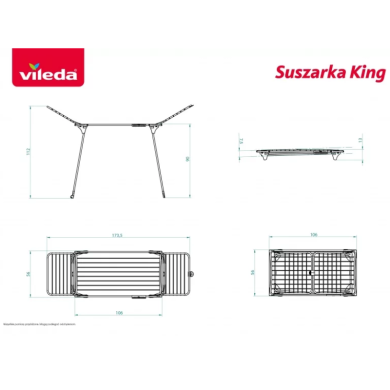 Suszarka Vileda King 157247 20m stabilna