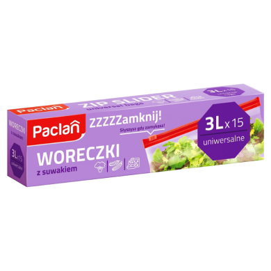 Woreczki strunowe PACLAN 3L 15szt do żywności