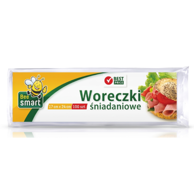 Woreczki śniadaniowe 17x24cm 100szt Bee Smart Paclan