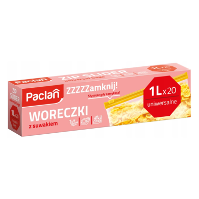 Woreczki z suwakiem PACLAN 1L 20szt do żywności