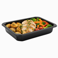 Pojemnik do zgrzewu Guillin 227x178x30 czarny 80 szt.