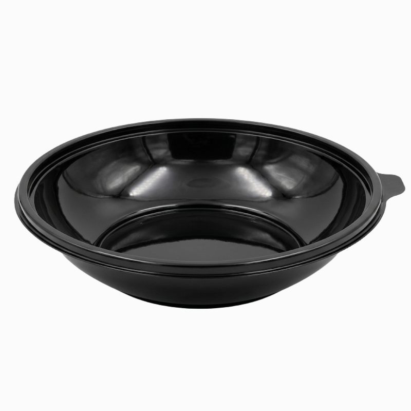 Pojemnik sałatkowy PET 1500ml czarny 50szt. Gullin