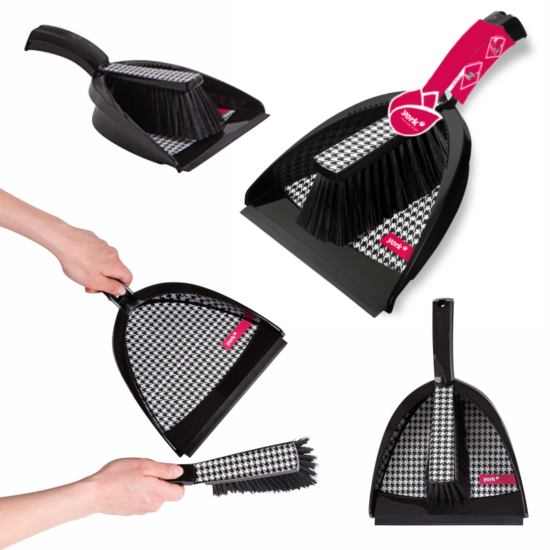 Zmiotka z szufelką z gumą PEPITA YORK