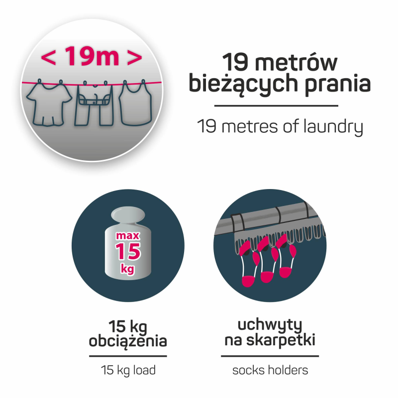 Suszarka YORK MAX 174cm czarna | Packing1