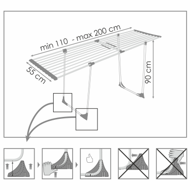 Suszarka YORK MAX 200cm biała | Packing1