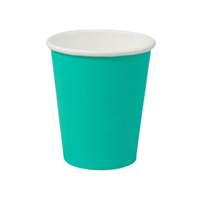 Kubki papierowe PE 300ml turkusowe 50szt | Abena