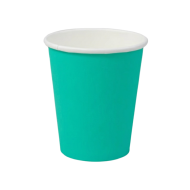 Kubki papierowe PE 300ml turkusowe 50szt | Abena