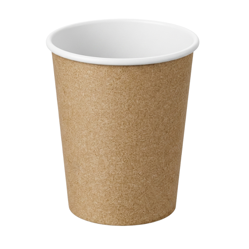Kubek Papierowy Kraft 250ml PE 50szt Servipack | Do Kawy i Napoju