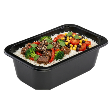 Pojemnik do zgrzewu 600 ml czarny Guillin 80 szt.