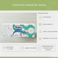 Chusteczki higieniczne Regina 4-warstwowe rumiankowe 10x9szt | Biuro