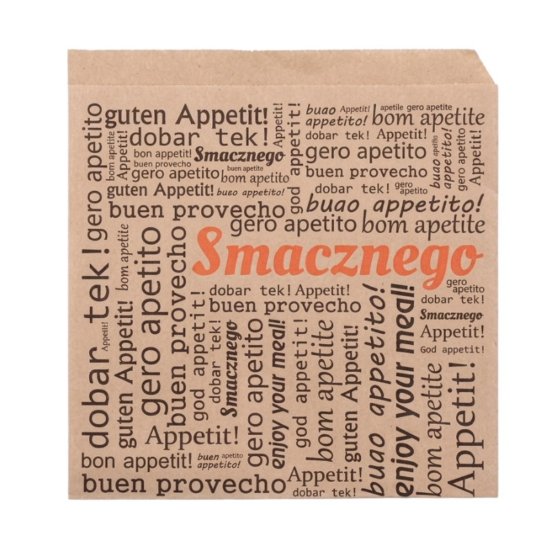 Opakowanie hamburger KRAM PE 150x160 "Smacznego" | Packing1