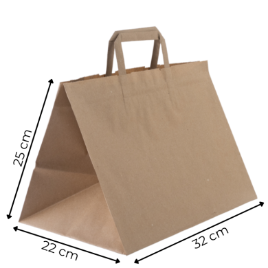 Torba papierowa szara 32/22/25cm ODRA PAK