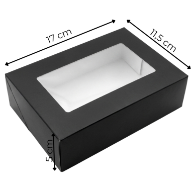 Pudło sushi czarne 17/11,5/5cm P9824 | Packing1
