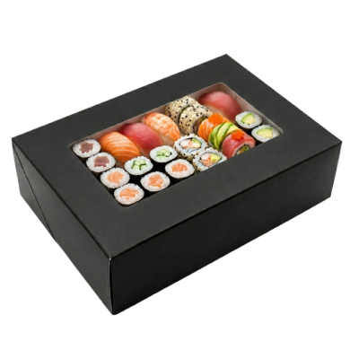 Pudło sushi czarne 17/11,5/5cm P9824 | Packing1