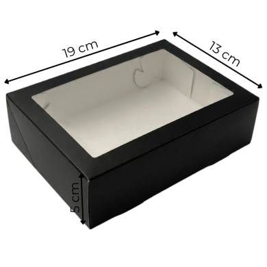 Pudło czarne sushi 19/13/5cm P9783 | Packing1