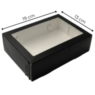 Pudło czarne sushi 19/13/5cm P9783 | Packing1
