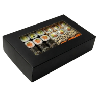 Pudło sushi czarne 22/14/5cm P9784 | Packing1