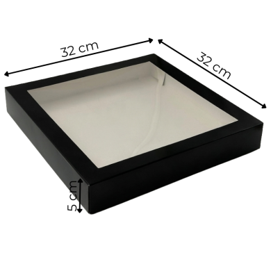 Pudełko na sushi 32x32x5cm czarne 50szt Odra Pak