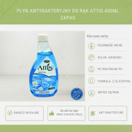 Mydło antybakteryjne ATTIS 400ml ZAPAS | Do biura, neutralne pH