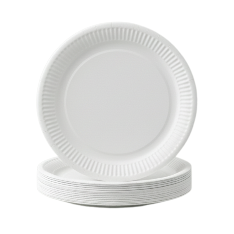 Talerz papierowy okrągły biały 23cm 250g/m² 100szt | ABC-PAK