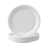 Talerz papierowy okrągły biały 23cm 250g/m² 100szt | ABC-PAK