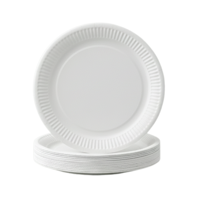 Talerze papierowe okrągłe 18cm białe 100szt | FSC | Gastronomia