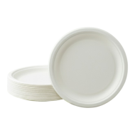 Talerz okrągły pulpa trzciny 22,5cm 50szt | Ekologiczny catering