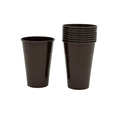 Kubki plastikowe PP 200ml brązowe 100szt | Gastronomia