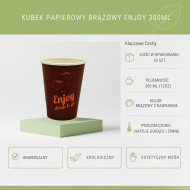 Kubek papierowy Enjoy 300ml Coffee 50szt