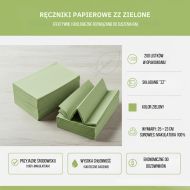 Ręcznik Papierowy ZZ Zielony 1W 200szt Makulatura Eko