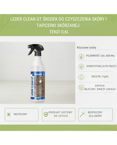 TENZI LEDER CLEAN GT 0,6L – Czyszczenie Skóry | Profesjonalny Preparat