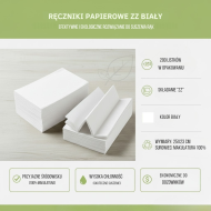 Ręcznik Papierowy ZZ Cliver Eko 1W Biały 25x21cm 200szt.
