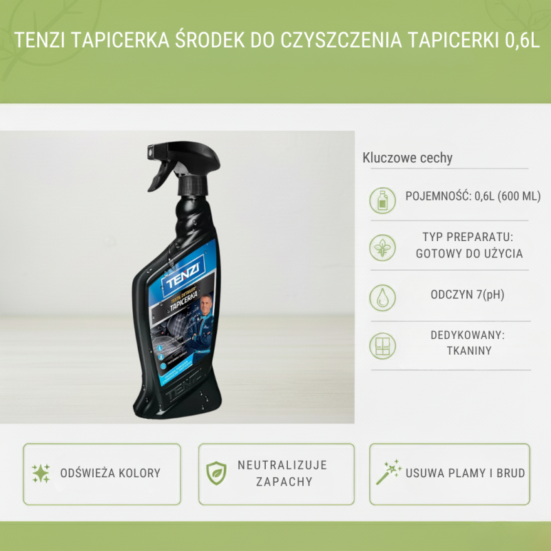 TENZI TAPICERKA 0,6L | Czyszczenie Tapicerki Samochodowej | Gotowy do Użycia