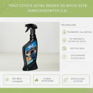 TENZI CZYSTA SZYBA 0,6L – Płyn do Szyb Samochodowych bez Smug