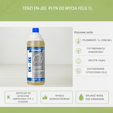 TENZI EN-JEE 1L Koncentrat do Mycia Felg i Kołpaków