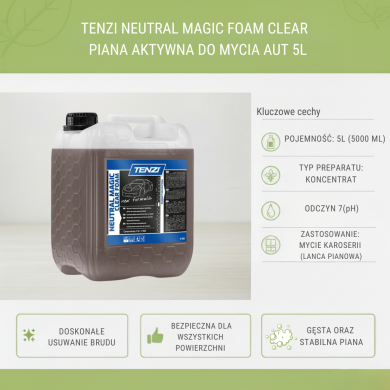 TENZI Neutral Magic Foam Clear 5L – Piana do Mycia Aut pH 7