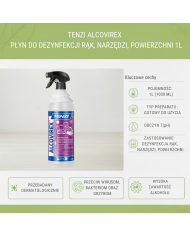 TENZI ALCOVIREX 1L Spray wirusobójczy