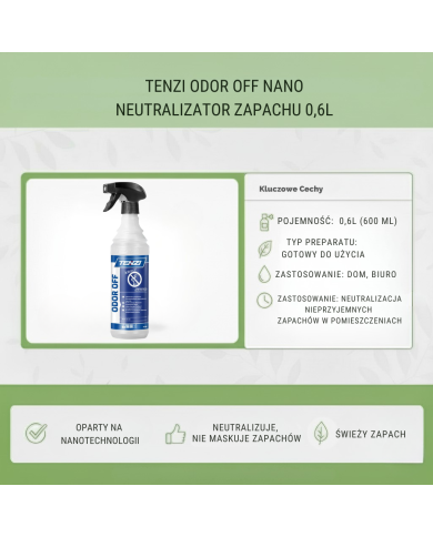 TENZI ODOR OFF NANO 0,6L – Neutralizator Zapachów Profesjonalny