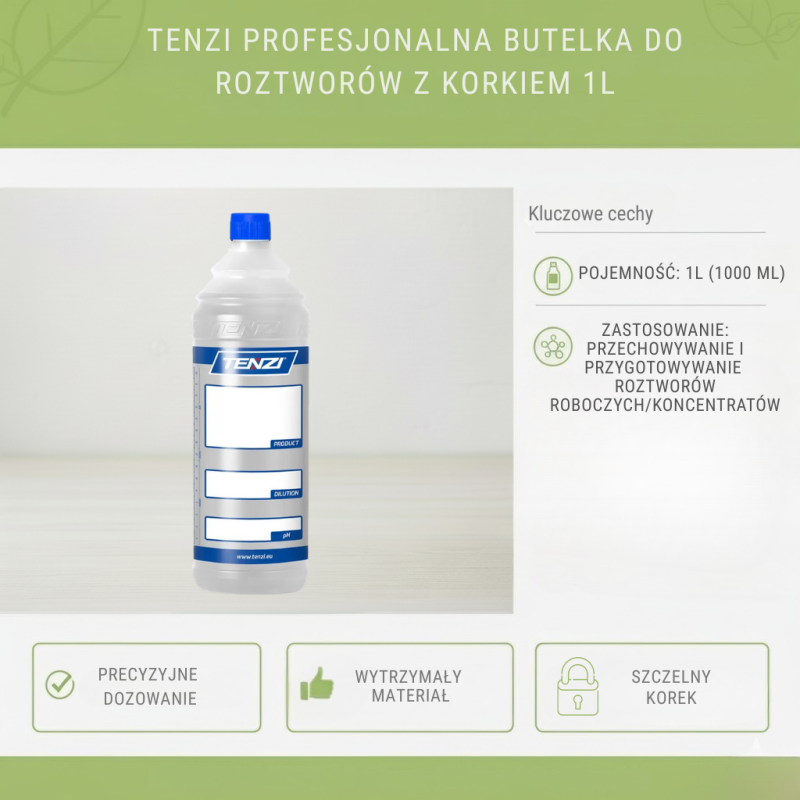TENZI Butelka Spray 1L do Roztworów - Opryskiwacz Profesjonalny