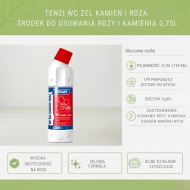 TENZI WC Żel Kamień i Rdza 0,75L | Odkamienianie Muszli Klozetowych