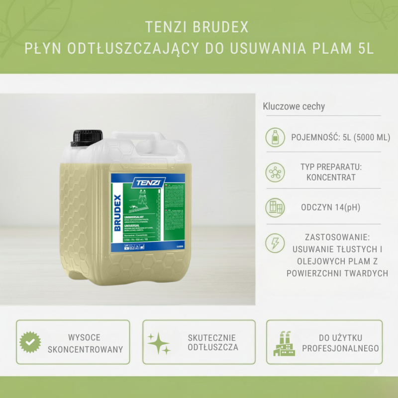 TENZI BRUDEX 5L Koncentrat Odtłuszczający – Profesjonalne Czyszczenie