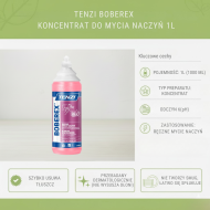 TENZI BOBEREX 1L – Płyn do Mycia Naczyń, Koncentrat, pH 6