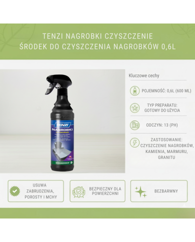 TENZI Nagrobki Czyszczenie 0,6L – Płyn do Czyszczenia Pomników