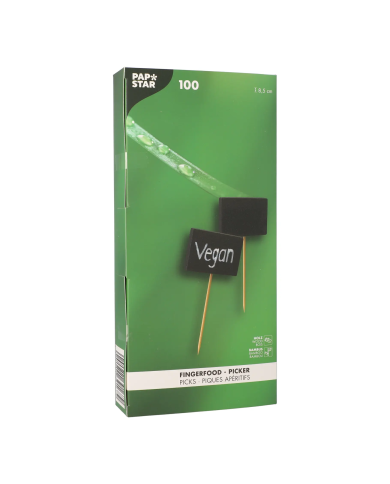 Patyczki fingerfood BLACKBOARD 8,5 cm 100 szt PAPSTAR
