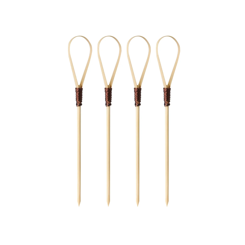 Patyczki fingerfood LOOP bambusowe 10cm 100szt Papstar