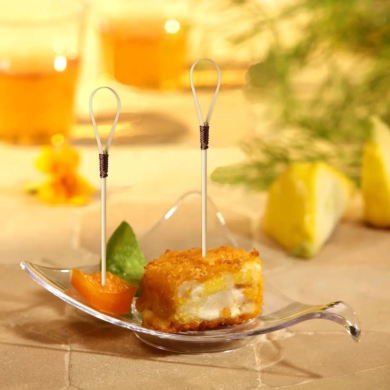 Patyczki fingerfood LOOP bambusowe 10cm 100szt Papstar