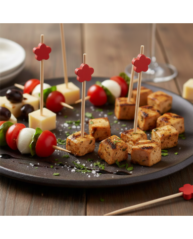 Patyczki fingerfood bambusowe 7 cm 100 sztuk FLOWER