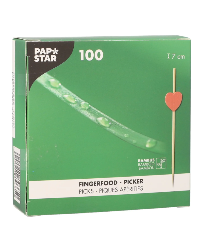 Patyczki fingerfood HEART 7cm 100szt PAPSTAR