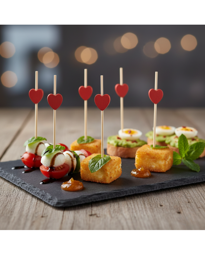 Patyczki fingerfood HEART 7cm 100szt PAPSTAR